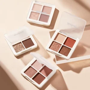 Matte and Shimmer Finish Fine Pearlescence Fine Powder Texture Daily Natural Look 4 Shade Eyeshadow Palette
