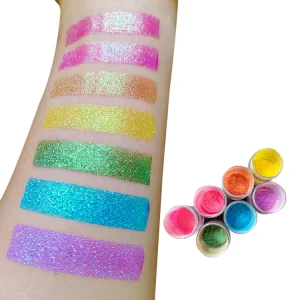 Mcess Cosmetic Grade Iridescent Duochrome Pearl Pigment Makeup Chameleon Magic Chrome Nail Art Powder