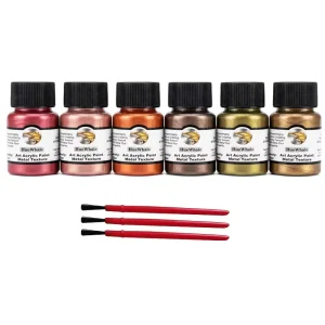 Metallic Acrylic Paint for Crafts and Leather Painting
