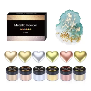 Metallic Pigment Powder Hexagon Shape Aluminium Rich Copper Gold Pale Gold Bronze for Paints