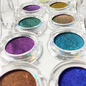 Metallic Shimmer Glitter Wet Eye Shadow Makeup for Medium Skin Tone Chameleon Eyeshadow with Chemical Ingredient