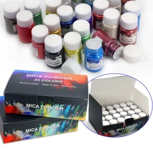 Mica Powder 56 Colors Natural Pigment Powder for Epoxy Resin Soap Making Candle Making Car Freshies Dye Nail Polish Bath Bombs
