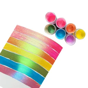 Mica Powders Multichrome Effect Color Shift Pearlescent Paint Chameleon Pigment for Cosmetics and Watercolor