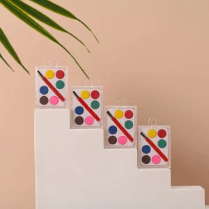 Mini 6-Color Solid Watercolor Painting Set for Children