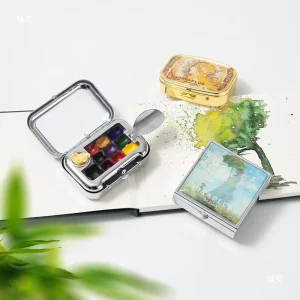 Mini Portable Transparent Solid Watercolor Pigment Set for Travel Sketching