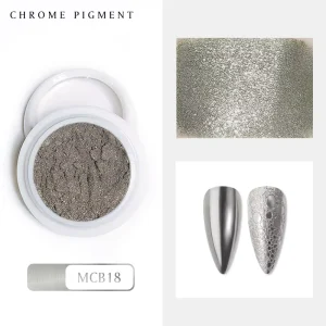 Mirror Chrome Pigment Rubbing Powder for Nail Art