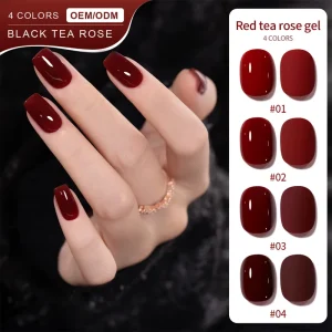 Miss Gooey Professional Nail Gel Polish Supplies Salon Free Samples TPO Free Hema Free Gel Nail Polish OEM Private Label Red Gel