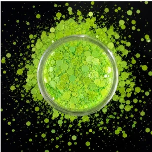 Mixed Size Matte Fluorescent Neon Chunky Glitter Bulk Flakes For Resin Crafts Nail Design