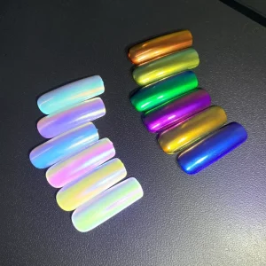 Moonlight Aurora Chrome Mirror Effect Powder Super Shiny Nail Glitter DIY Chrome Pigment for Nail Art Gel Polish