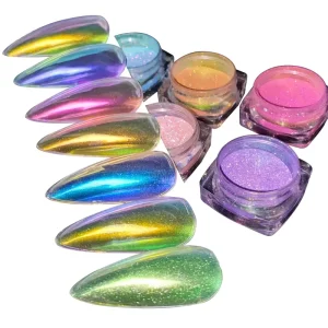 Multi-Chrome Color-Shift Chameleon Eyeshadow and Nail Pigment Powder