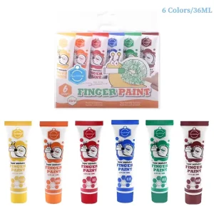 Multi-Color Large-Capacity Finger Paint Pigment for Kids Painting on Paper and Glass