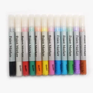 Multi Surface Water Based Pigment Pen Set Permanent Acrylic Markers