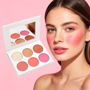 Multi-function Pigmented Blush Highlighter Contour Makeup Palette Vegan Blush Palette