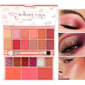 Multi-use Blush Eye Shadow Pressed Eyeshadow Palette Makeup Kit Mix Colors
