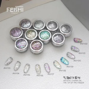 Multichrome Chameleon Flakes Bulk Mica Powder for Nail Art Christmas Pigment Inorganic Titanium Pigments Natural Ink Pigment