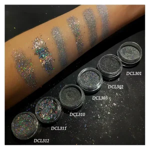 Multicolor Laser Silver Holographic Powder Silver Glitter Highlighter Pigment