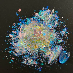 Multicoloured Mirror Mica Mermaid Dust Powder Iridescent Chameleon Nail Polish Flakes
