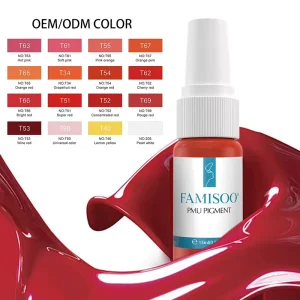 NUOJO High Quality 15ML Professional Permanent Makeup Pigment Easy To Use Long Lasting Color Tattoo Ink Pigment PMU MST Machine