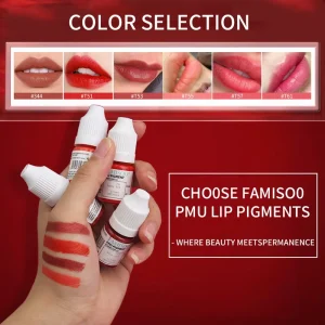 NUOJO OEM Micro Permanent Makeup Pigment Organic Hybrid Colors PMU Cosmetic Tattoo Ink Micropigmentation Supply