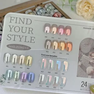Nail Art 24 Color Magic Mirror Effect Nail Moonlight Chrome Powder Giant Bright Fine Mirror Powder