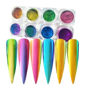 Nail Art Glitter Iridescent Cosmetic Color-Changing Multichrome Pigment Powders
