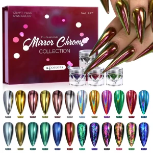 Nail Art Powder Set Nail Glitter Moonlight Magic Mirror Opal High Gloss Laser Powder Includes Color Card Factory