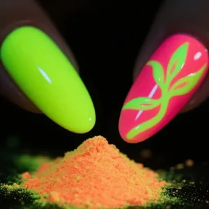 Nail Pigment Powder Set Palette Neon Fluorescent Rainbow Nail Glitter Rub on Dust for Nail Art Design Manicure Accessories