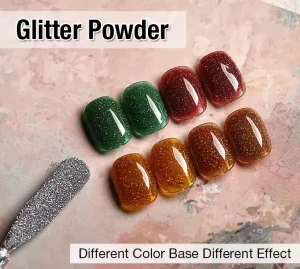 Nail Powder Sparkling Diamond Glitter and Shiny Powder Pigment Nail Glitters for Nail Supplies Glitter Powder