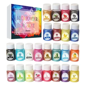 Natural 24 Color Pearl Mica Pigment Powder Pearlescent Pigment Powder for Epoxy Floor Resin