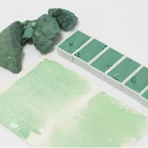 Natural Malachite Mineral Handmade Solid Green Watercolor Pigment