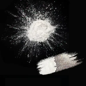 Natural Mica Pearl Pigment Powders Metal Luster Effect Silver White Glitter Pigment