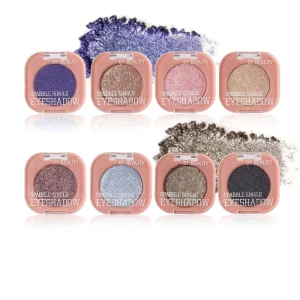 Natural Smooth Shimmer Eyeshadow Professional Custom Logo Single Eyeshadow Portable Sparkle Single Glitter Eyeshadow