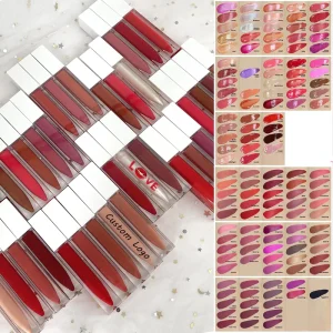Natural Vegan Lip Gloss Private Label Pigmented Liquid Lipstick Matte with Custom logo Lip Gloss