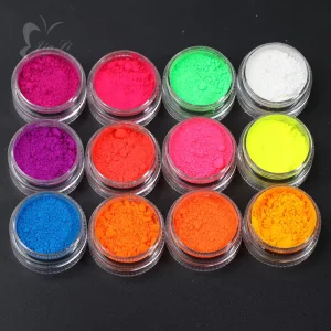 Neno Fluorescent Nail Acrylic Powder Pigments Dust Decorative Nail Powder 6 Colors Set Free Sample