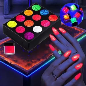 Neon Nail Dust Powder Long lasting Shine Glow Pigment for Nail Art Manicure Customized LOGO OEM ODM CE Certified
