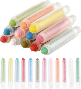 New 12 Colors Dustless Chalk Children’s Graffiti Painting Pen Set Water Soluble Dustless Chalk for Teaching Students