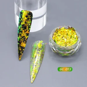 New Arrival GC Series Nailart Optical Duochrome Color Change Chameleon Pigment Powder Flake for Nail Gel Polish Cosmetics Makeup