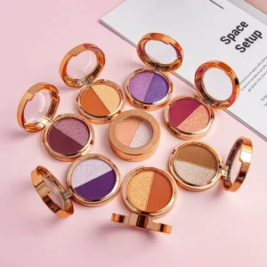 New Arrivals 2 Colors Eyeshadow Palette Glitter Luxurious Eye Shadow Cute Double Color Eyeshadow