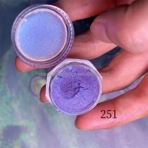 New Metallic Luminous Multichrome Aurora White Powder Super Chameleon Color Shift Mineral Cosmetic Pigment for Eye Shadow