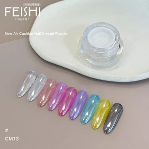 New Moonlight White Pigment Glass Pearl Iron Oxide Chromium Transparent Nai Art Powder Clear Nail Decoration Coating Pigment