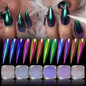 New Nail Pigment Powder Nail Art Decorations Magic Mirror Effect Nail Powder Color Shift Chameleon Powder