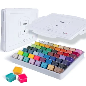 New Non Toxic Gouache Paint 56Color With Neon metal Colors Miya Himi Gouache 30g