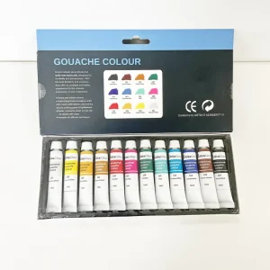 New Product Factory Supply Non Toxic Artist 12 Colors Gouache Set for Student