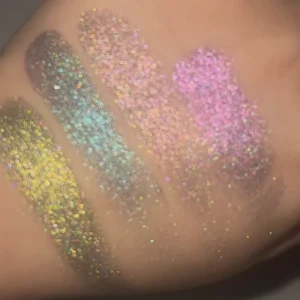 New Trending Chameleon Eyes Makeup Single Plate DIY Eye Shadow Chrome High Glitter Holographic Multichrome Eyeshadow Palette