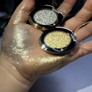 No Label Metallic Golden Bride Eyes Makeup Vendor Single Pallet Water Activated Eye Shadow Vegan Cruelty Free Glitter Eyeshadow
