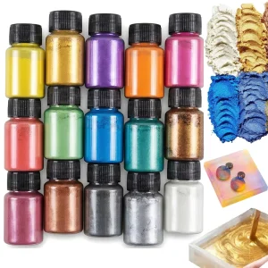 Non Bleeding Powder Pigment for Artists High Gloss Mica Colorant Epoxy Resin Jewelry and Fluid Art Craft Supplies