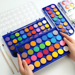 Non-Toxic Acrylic Solid Watercolor Paint Set for Drawing and Painting