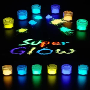 Non-Toxic Glow in the Dark Coating Pigment for Epoxy Resin 6 Colors 180g