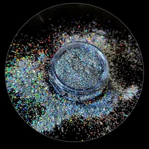 Non Toxic Metal Chunky Flakes Loose Pigment Bulk Fine Holographic Glitter for Resin