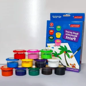 Non-Toxic Spill-Proof Washable Semi-Solid Kids Finger Paint Set